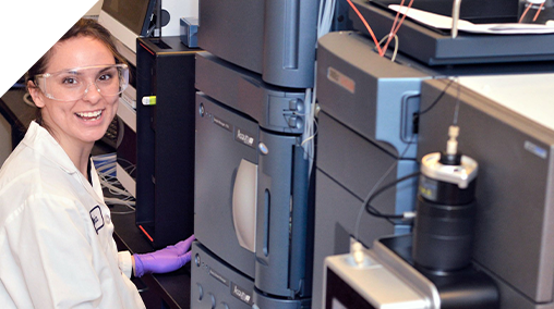 Regis Chemist working in lab