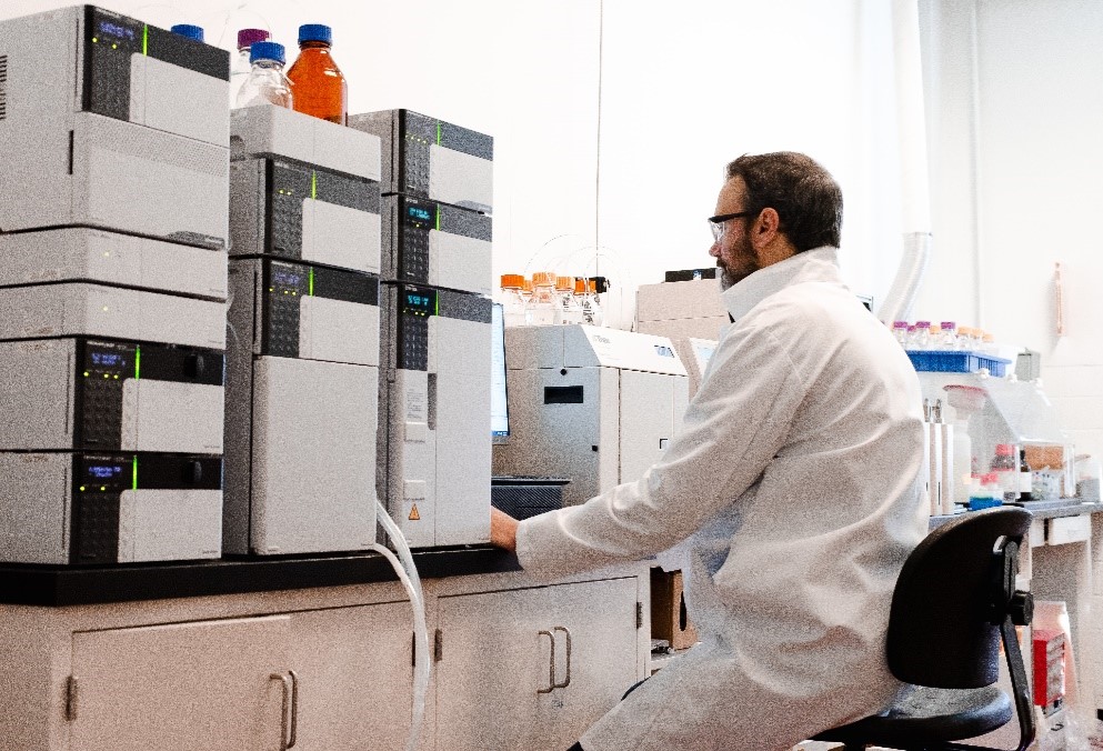 Supercritical fluid chromatography (SFC) is a type of normal phase chromatography, designed much like high-performance liquid chromatography (HPLC). It uses pumps and columns to separate the different components of a complex mixture. The difference lies with the mobile phase. HPLC uses pressured liquid, whereas SFC uses a supercritical fluid.